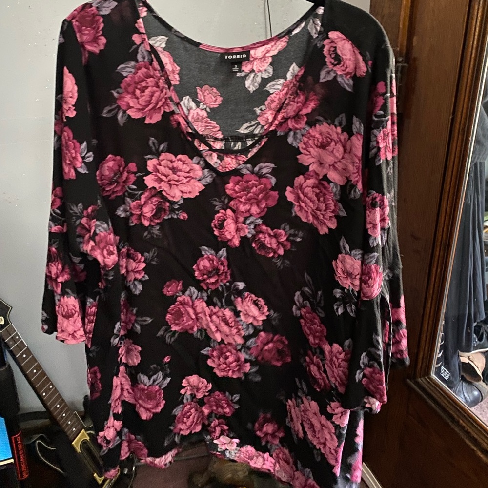 Torrid Floral Bell Sleeve